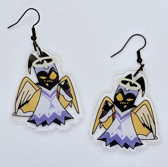 ADAM - Hazbin Hotel Inspired Dangle Earrings! Handmade! Hypo-Allergenic - Picture 2 of 3